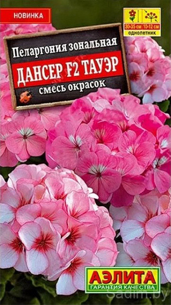 Пеларгония зональная Дансер F2 Тауэр (смесь окрасок)